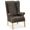 NHC Deluxe High Back Wing Chair - Charcoal (Sand Piping) Thumbnail