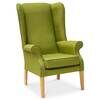 NHC Deluxe High Back Wing Chair - Lime (Duck Egg Piping) Thumbnail